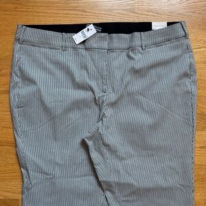 Lane Bryant Black and White Striped Trousers